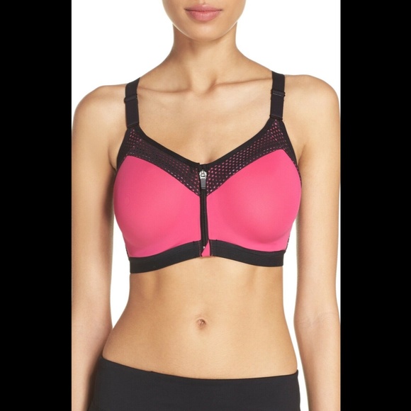 NEW Wacaol Zip Front Underwire Sports Bra 30D Pink - Picture 4 of 12